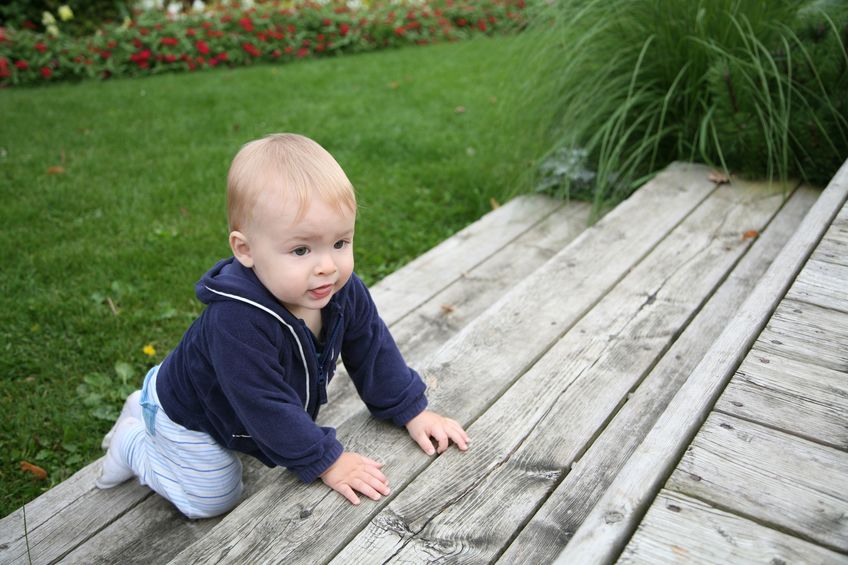 baby crawling