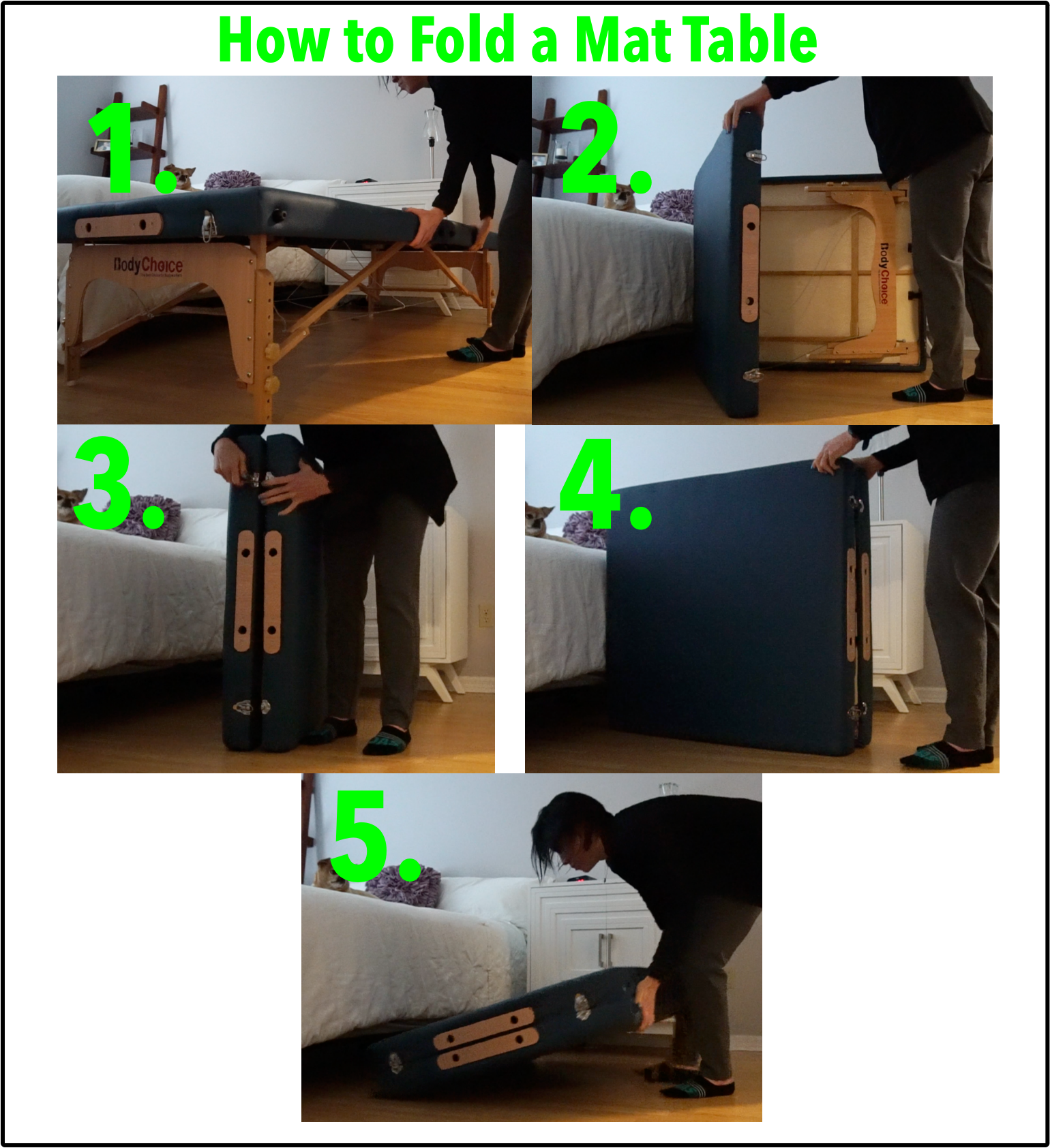 how to fold a mat table