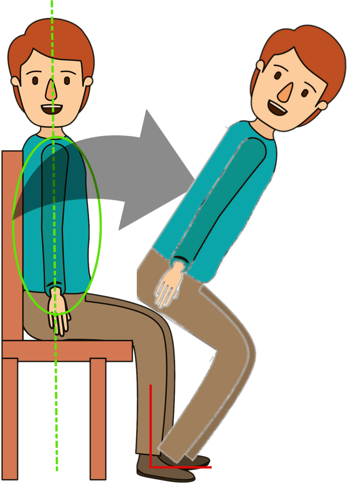 vector image of forward weight transfer