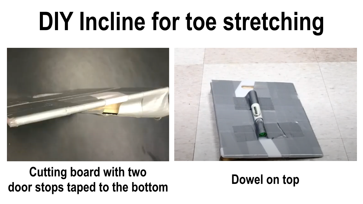 picture of a DIY incline board