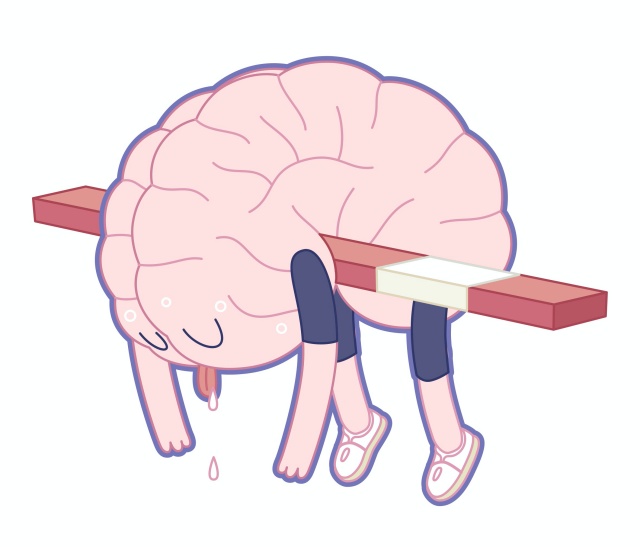 vector image of mental fatigue